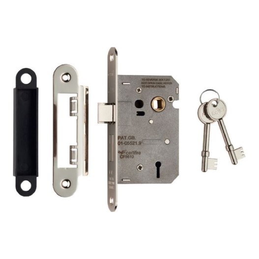 Eurospec - Contract 3 Lever Sashlock Radius 64mm - Satin Nickel - LSE5325SN/R - Choice Handles