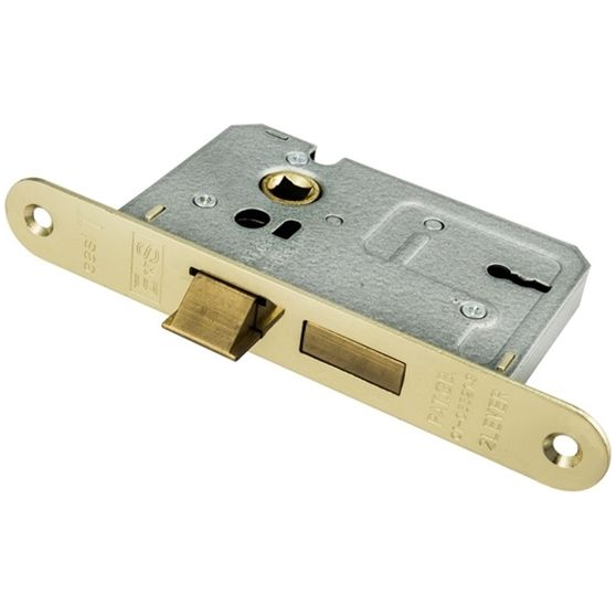 Eurospec - Contract 3 Lever Sashlock Radius 76mm - Electro Brassed - LSE5330EB/R - Choice Handles