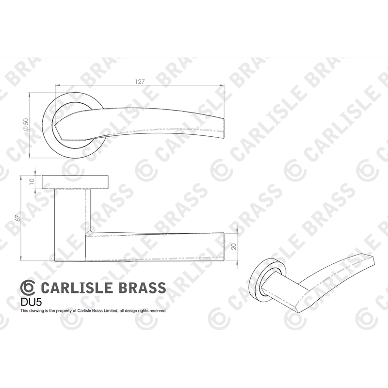 Manital Dune Lever On Round Rose - Satin Chrome - DU5SC - Choice Handles