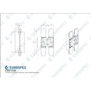 Eurospec - Ceam 3D Concealed Hinge 1230 - Champagne - CI001230VCH00 - Choice Handles