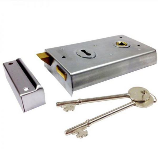 Eurospec - Traditional Rim Deadlock - Satin Chrome - RSE8053SC