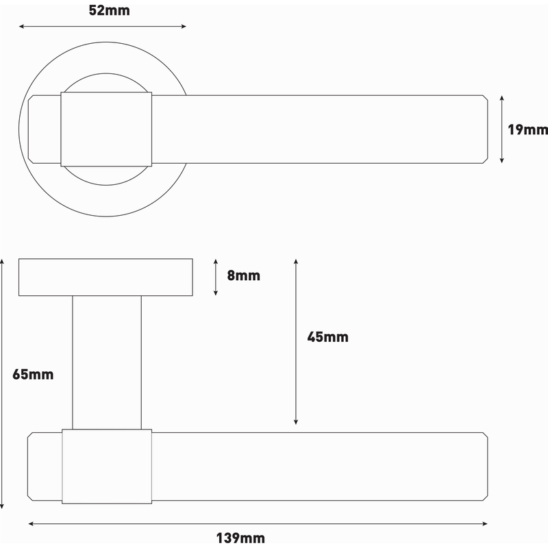 Collared Eclipse Ultimate Solid Stainless Lever On Rose - Satin Brass - 34355