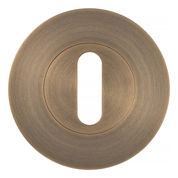Eclipse Ultimate 304 Stainless Standard Keyway Escutcheon - Matt Antique Brass - 34374