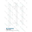 Eurospec - 19mm Dia. Straight T Bar Pull Handle G201 (300mm C/C) - Satin Stainless Steel - CSPT1300SSS/201 - Choice Handles