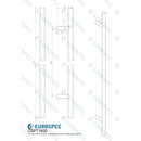 Eurospec - 19mm Dia. Straight T Bar Pull Handle G201 (600mm C/C) - Satin Stainless Steel - CSPT1600SSS/201 - Choice Handles