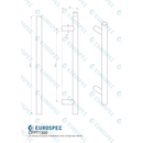 Eurospec - 22mm Dia. Straight T Bar Pull Handle G304 (300mm C/C) - Matt Black - CFPT1300MB - Choice Handles