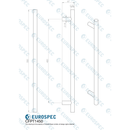 Eurospec - 22mm Dia. Straight T Bar Pull Handle G304 (450mm C/C) - Matt Black - CFPT1450MB - Choice Handles