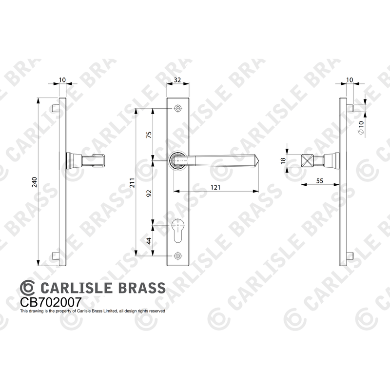 Mila - Heritage Door Handle White - CB702003