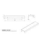 Alexander and Wilks - Tilly Finger Pull-Antique Brass-150mm - AW908-150-AB - Choice Handles