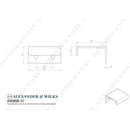 Alexander and Wilks - Tilly Finger Pull-Antique Brass-37mm - AW908-37-AB - Choice Handles