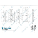 Eurospec - Easi-T Din Euro Profile Sashlock - Stainless Steel - DLS7260EPSSS - Choice Handles