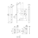 Eurospec - DIN Euro Deadlock-Satin Stainless Steel-Radius-60mm - Stainless Steel - DLX0060EPSSS/R - Choice Handles