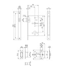 Eurospec - Din Latch-Matt Black-Square-60mm - Matt Black - DLX0060LMB - Choice Handles