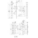 Eurospec - DIN Euro Sashlock-Satin Stainless Steel-60mm-Radius - Stainless Steel - DLX7260EPSSS/R - Choice Handles