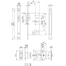 Eurospec - DIN Euro Nightlatch-Matt Black-Square-60mm - Matt Black - DLX7260NLMB - Choice Handles
