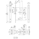 Eurospec - DIN Euro Nightlatch-Matt Black-Radius-60mm - Matt Black - DLX7260NLMB/R - Choice Handles