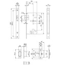 Eurospec - DIN Euro Nightlatch-Satin Stainless Steel-Square-55mm - Stainless Steel - DLX7255NLSSS - Choice Handles