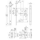 Eurospec - DIN Euro Nightlatch-Satin Stainless Steel-Radius-55mm - Stainless Steel - DLX7255NLSSS/R - Choice Handles