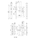 Eurospec - DIN Bathroom Lock-Satin Stainless Steel-55mm-Square - Stainless Steel - DLX7855WCSSS - Choice Handles