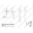 Carlisle Brass - Curly Tail Casement Fastener - Black Antique - LF5542