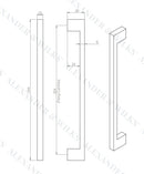 Alexander & Wilks Marco Cabinet Pull Handle – Dark Bronze – 224mm Centres - AW837-224-DBZ