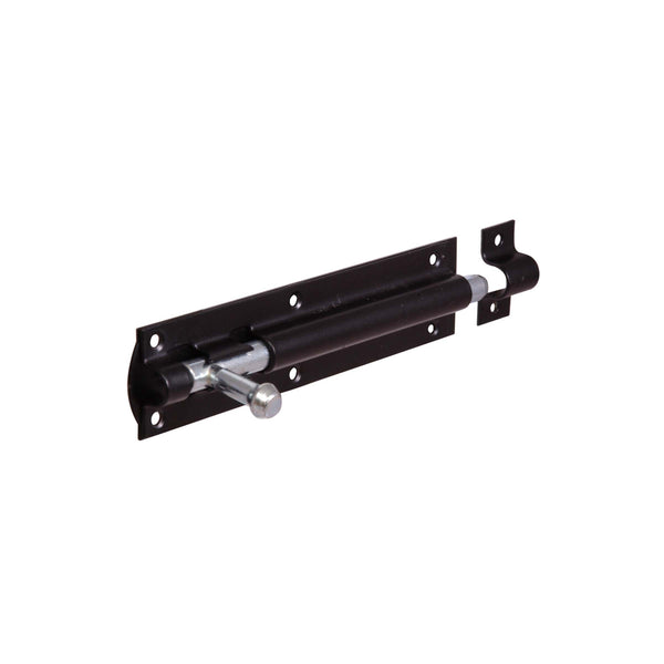 Spira Brass - Iron Barrel Bolt - Straight 6"  - Black - 8482 - Choice Handles
