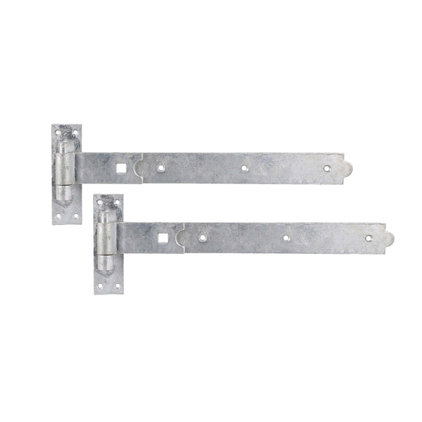 Spira Brass - Hook and Band Hinge - Straight 24" - 600mm  - Galvanised - 7155 - Choice Handles