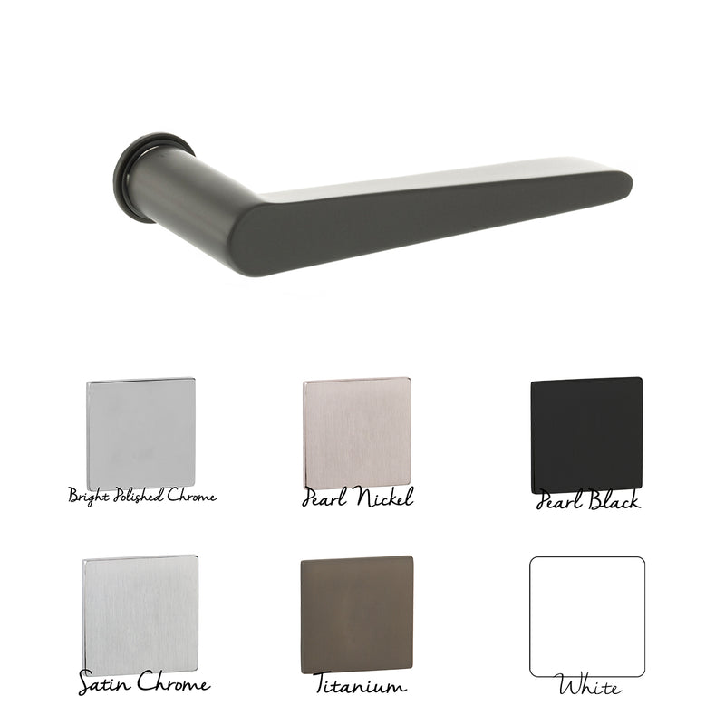 Tupai Rapido 5S Line Torrao Lever Door Handle on Concealed Round Rose - Satin Chrome - T1967CRSC - Choice Handles