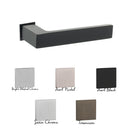 Tupai Rapido RetaLine Rillo Lever Door Handle on Concealed Square Rose - Pearl Black - T2275CSMB - Choice Handles