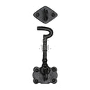 The Tudor Cabin Hook 6" Black Iron - TC153 153 - Choice Handles