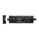 The Tudor Door Bolt Straight 4" Black Iron - TC158 102 - Choice Handles