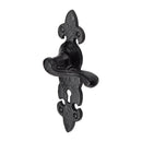 The Tudor Door Handle Lever Lock Fleur de Lys Design Black Iron - TC200 - Choice Handles