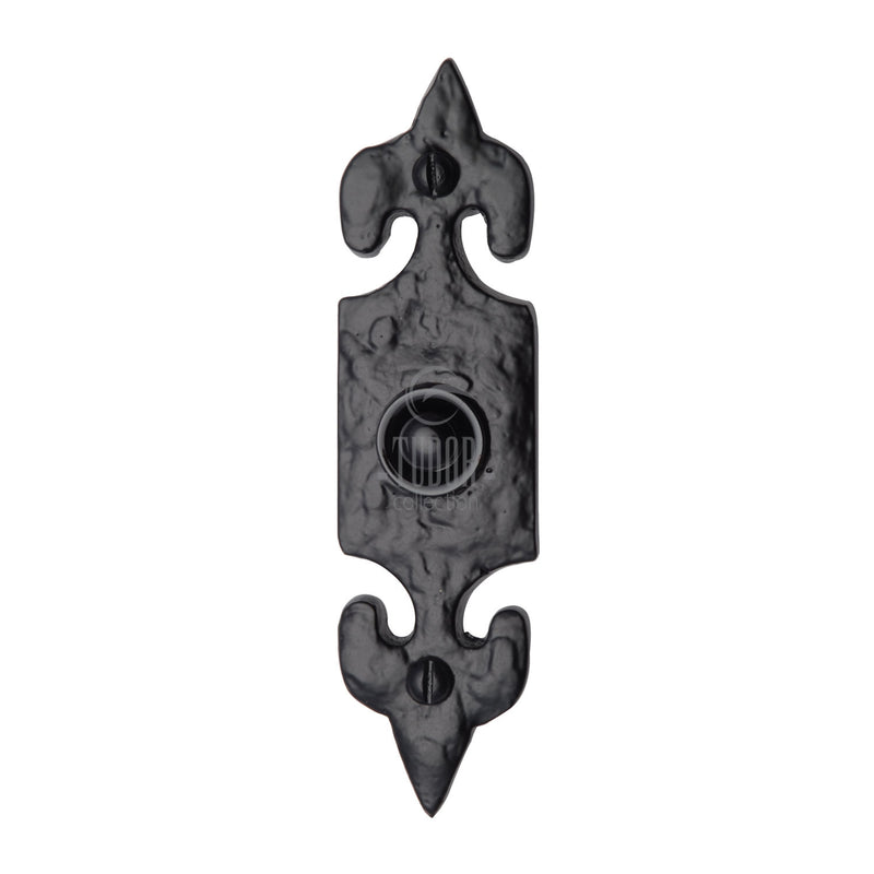 The Tudor Bell Push Black Iron - FB358 - Choice Handles