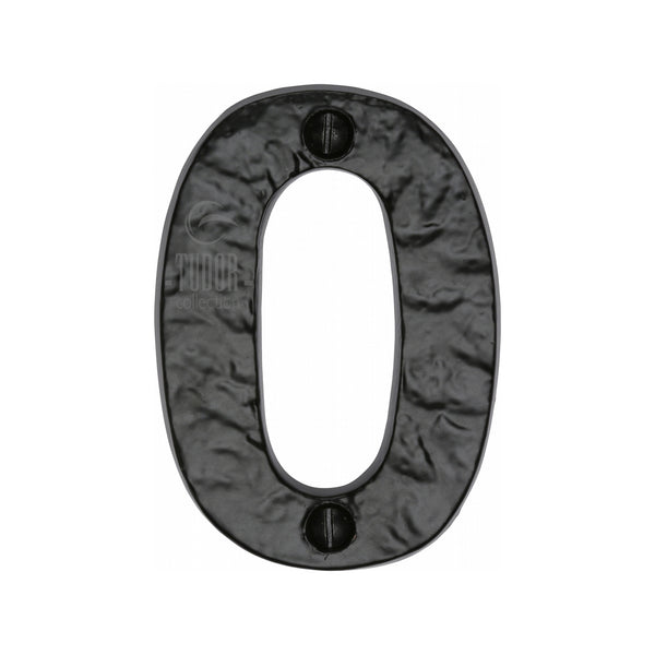 The Tudor Numeral 0 - 3" Black Iron - TC356 0 - Choice Handles