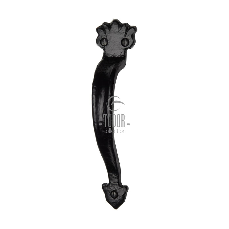 The Tudor Door Pull Handle 6" Black Iron - TC383 152 - Choice Handles