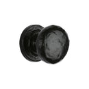The Tudor Cabinet Knob Rustic Round Design 25mm Black Iron - TC532 25 - Choice Handles