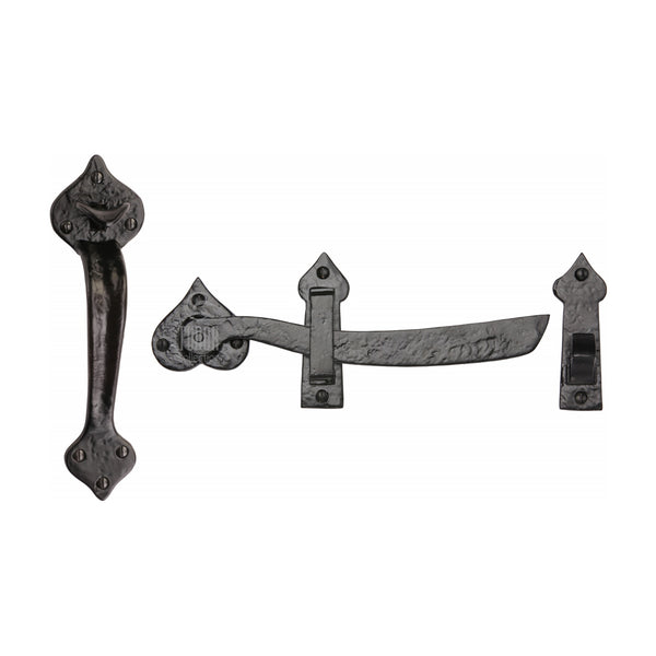 The Tudor Gate Latch Black Iron - TC567