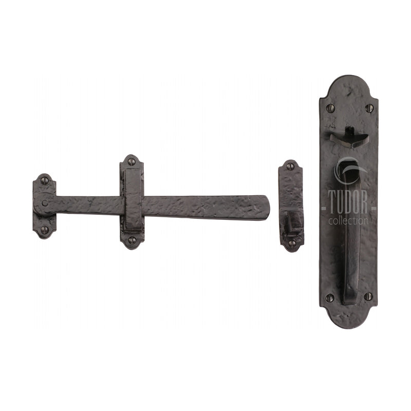 The Tudor Gate Latch Black Iron - TC569