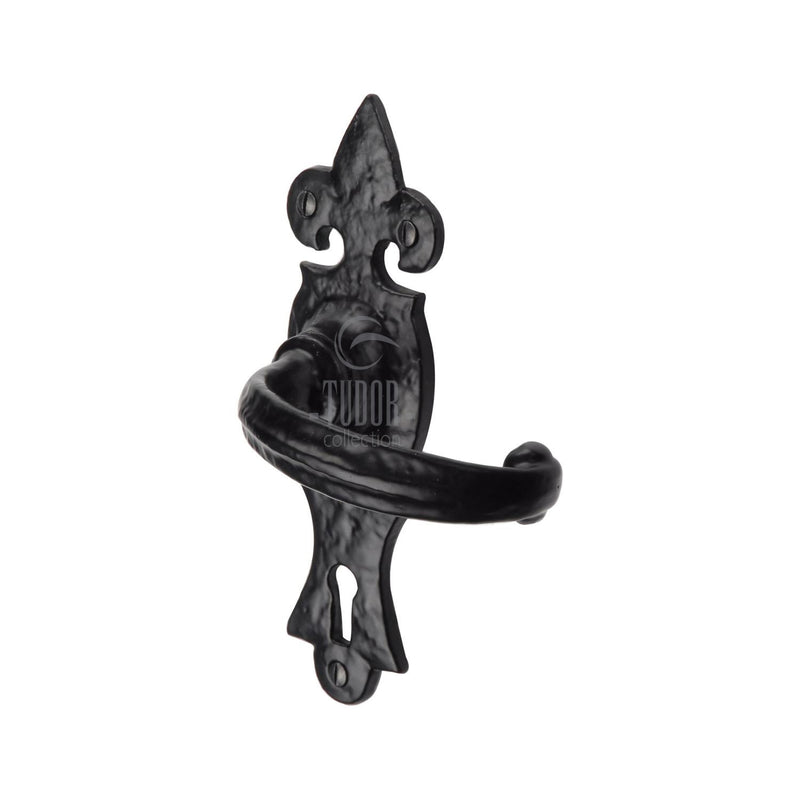 The Tudor Door Handle Lever Lock  Wroxeter Design Black Iron - TC800 - Choice Handles