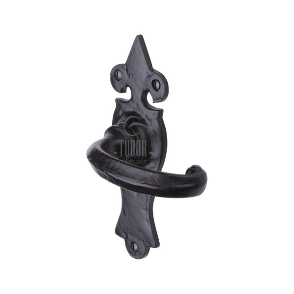 The Tudor Door Handle Lever Latch Wroxeter Design Black Iron - TC810 - Choice Handles