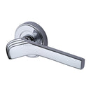 Heritage Brass Door Handle Lever on Rose Tiffany Design Polished Chrome Finish - TIF1926-PC - Choice Handles