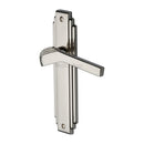 Heritage Brass Door Handle Lever Latch Tiffany Design Polished Nickel Finish - TIF5210-PNF - Choice Handles