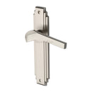 Heritage Brass Door Handle Lever Latch Tiffany Design Satin Nickel Finish - TIF5210-SN - Choice Handles
