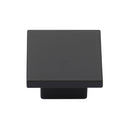 Classic Square Cabinet Knob Matt Black Silk Touch Finish 32mm - TK1254-032-SBK - Choice Handles