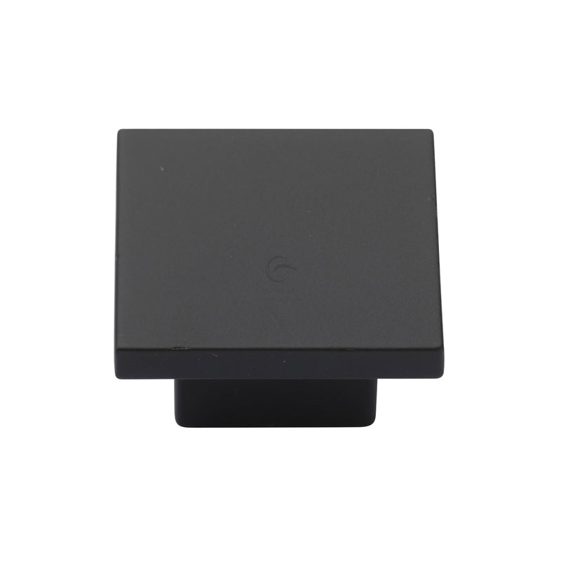 Classic Square Cabinet Knob Matt Black Silk Touch Finish 32mm - TK1254-032-SBK - Choice Handles