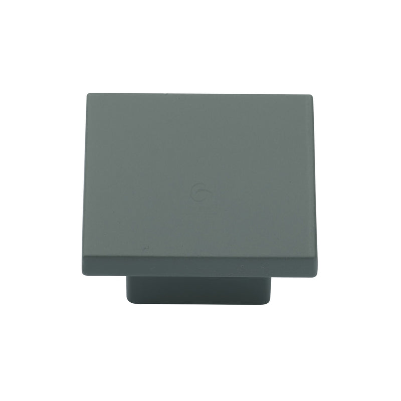 Classic Square Cabinet Knob Green Silk Touch Finish 32mm - TK1254-032-SGR - Choice Handles