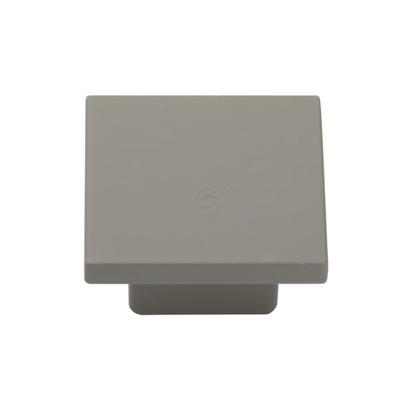 Classic Square Cabinet Knob Grey Silk Touch Finish 32mm - TK1254-032-STG - Choice Handles