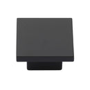 Classic Square Cabinet Knob Matt Black Silk Touch Finish 40mm - TK1254-040-SBK - Choice Handles