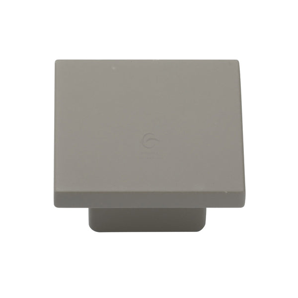 Classic Square Cabinet Knob Grey Silk Touch Finish 40mm - TK1254-040-STG - Choice Handles