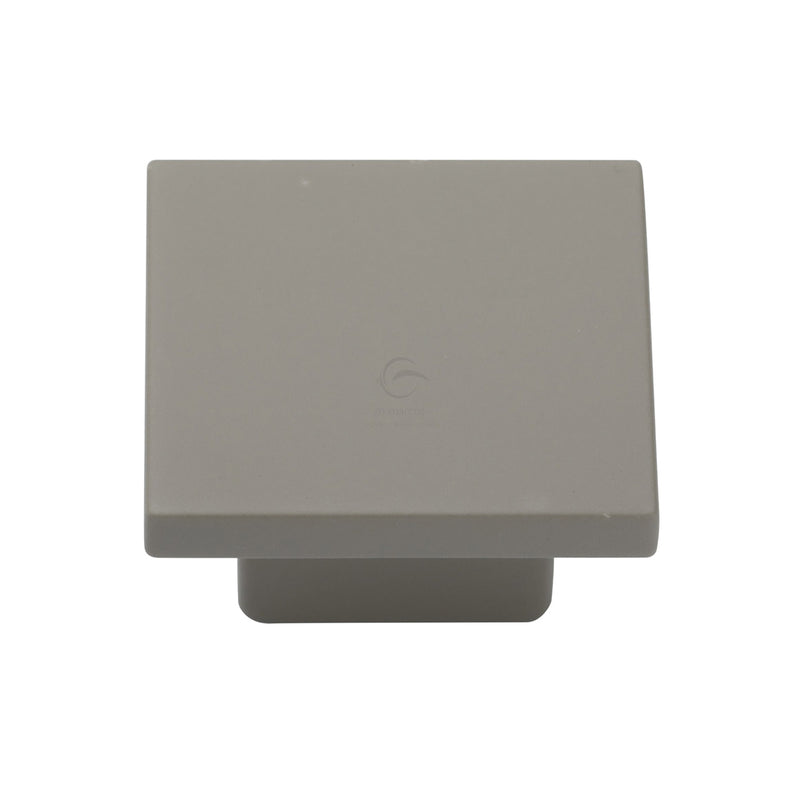 Classic Square Cabinet Knob Grey Silk Touch Finish 40mm - TK1254-040-STG - Choice Handles